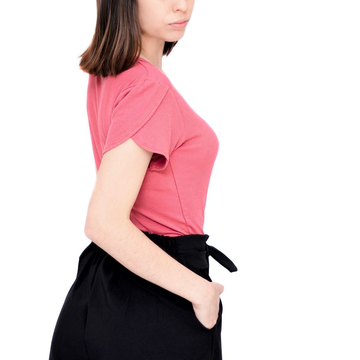 PYT - Polo Algodón Rib Manga Corta Mujer