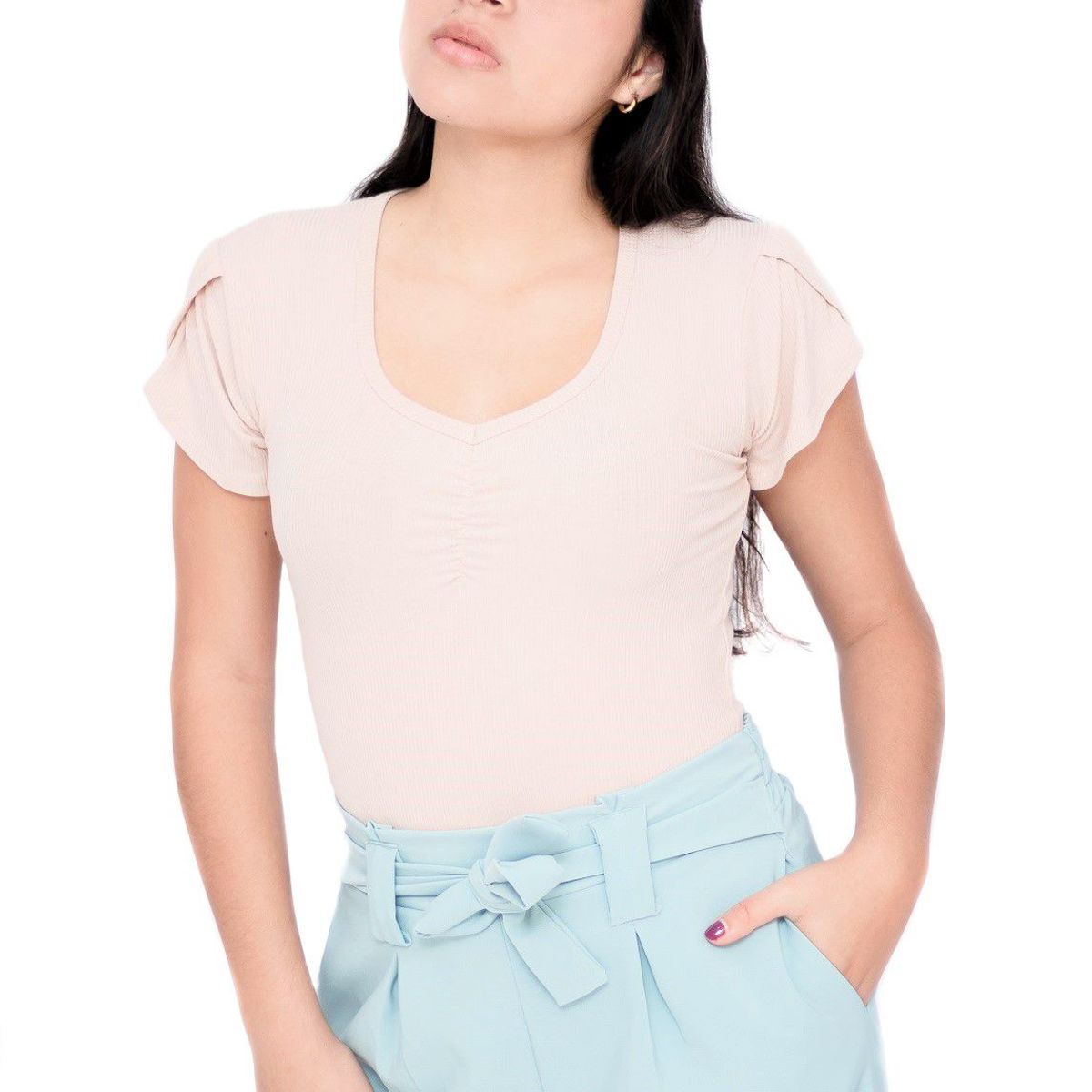 PYT - Polo Algodón Rib Manga Corta Mujer