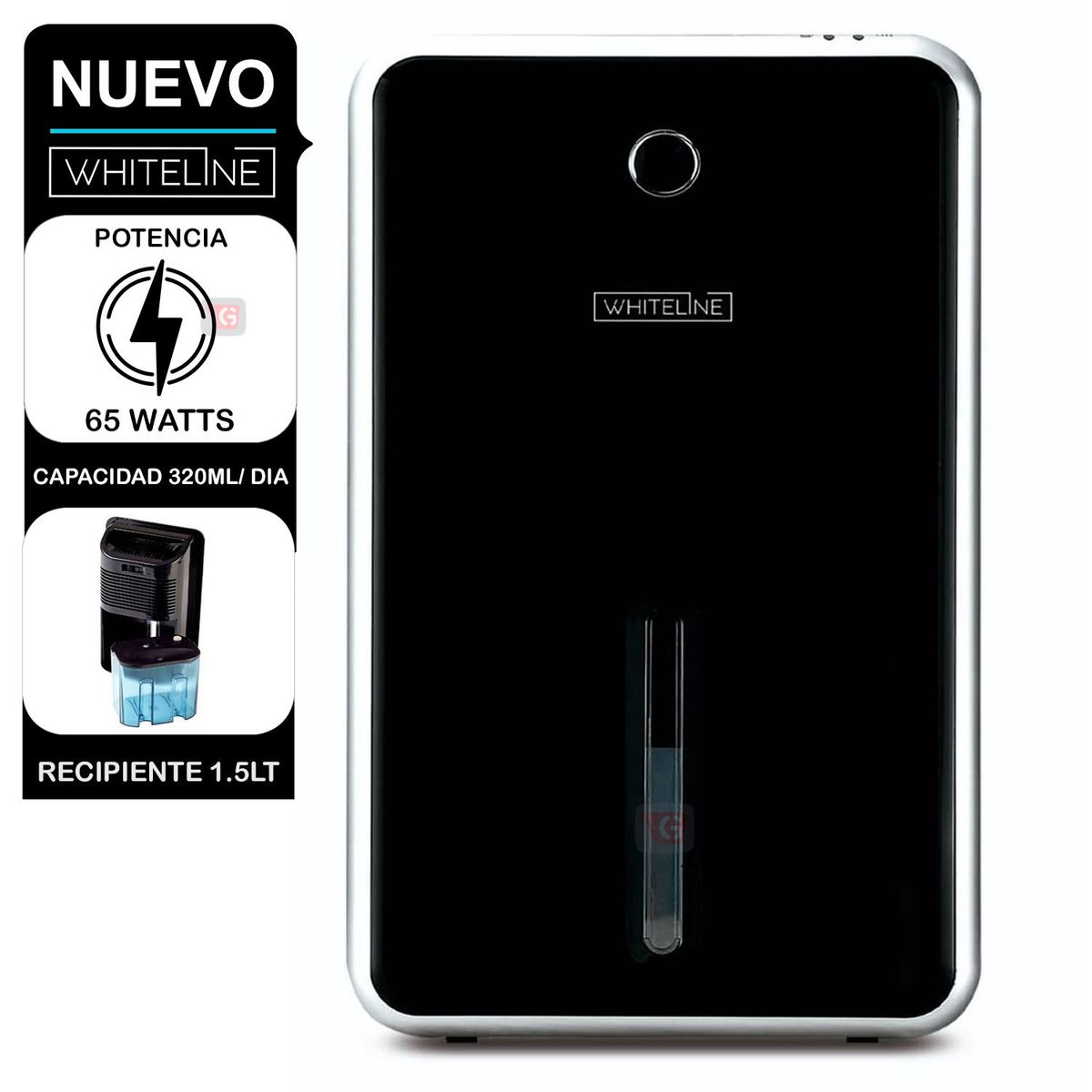 WHITELINE - Deshumidificador Whiteline EPI608G de 1.5 L