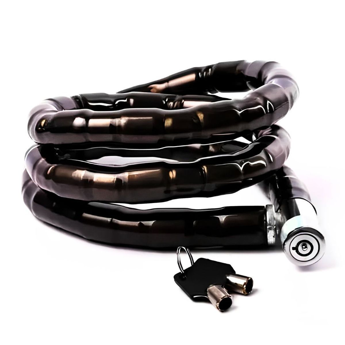 OREGON - Cadena Moto 1.5 Mts Negro Forrada Seguridad Bicicleta