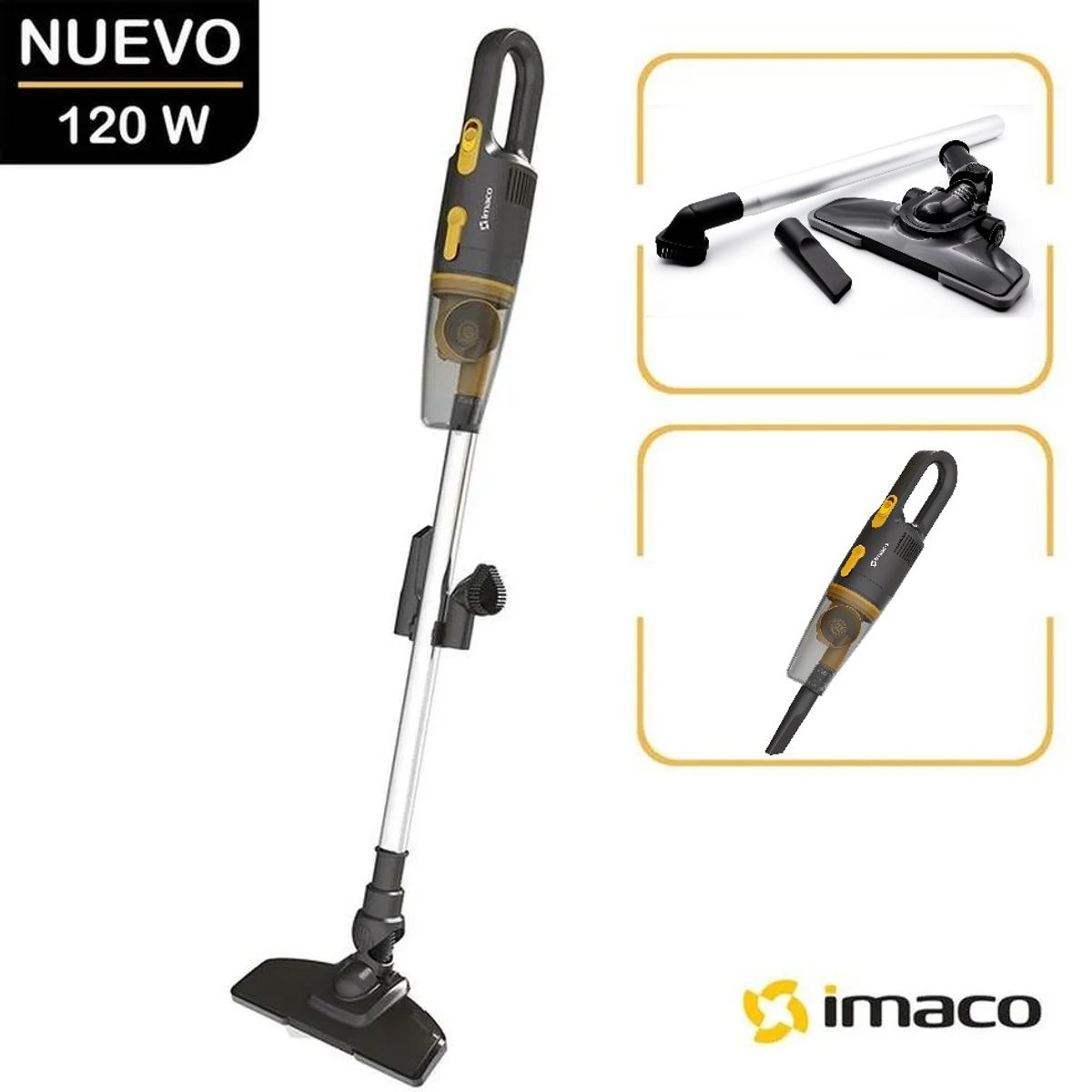 Imaco - Aspiradora Vertical Recargable IMACO 120W IA120M