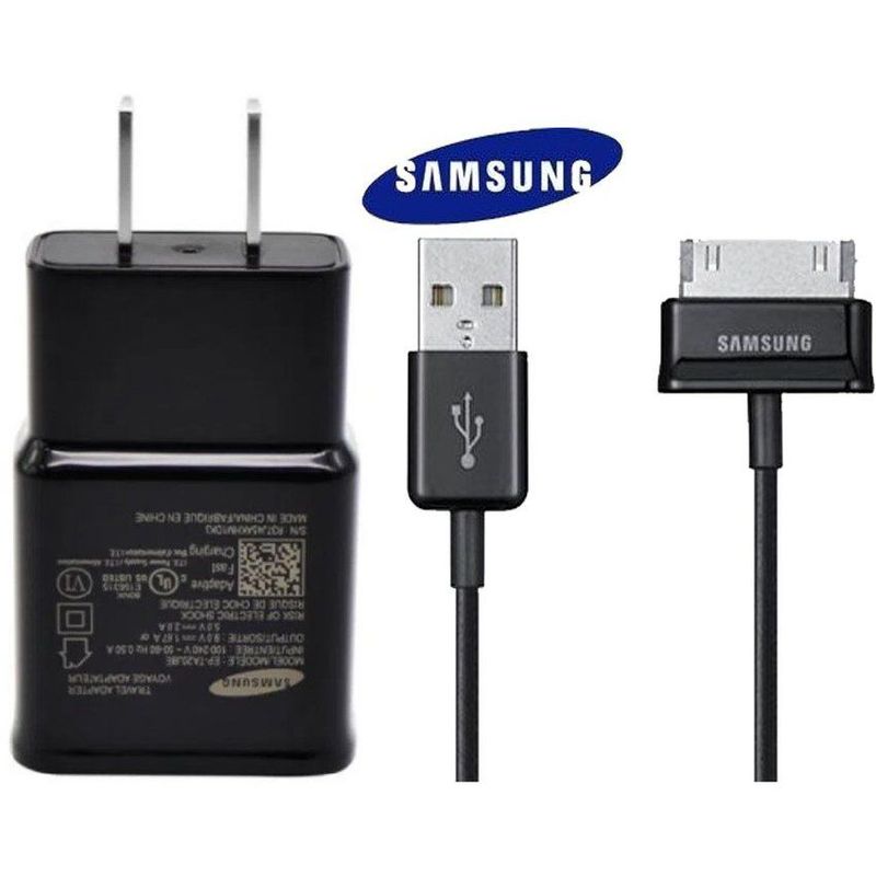 SAMSUNG - Cargador Samsung Galaxy Tablet Tab 10.1 + Cable (30- Pines) - Negro