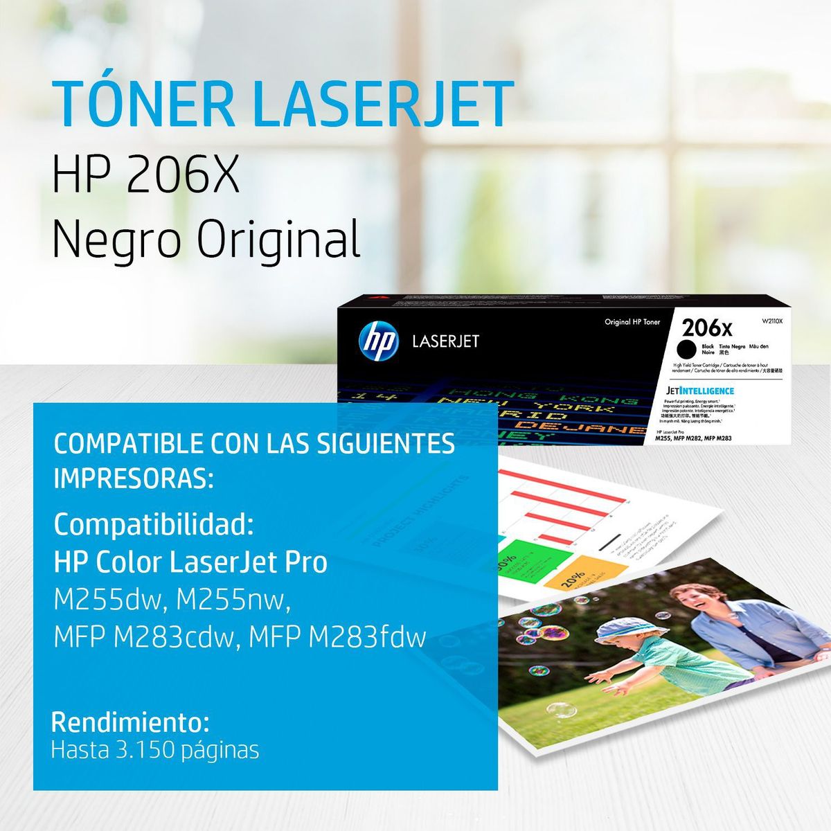 HP - TÓNER HP 206X NEGRO W2110X ORIGINAL