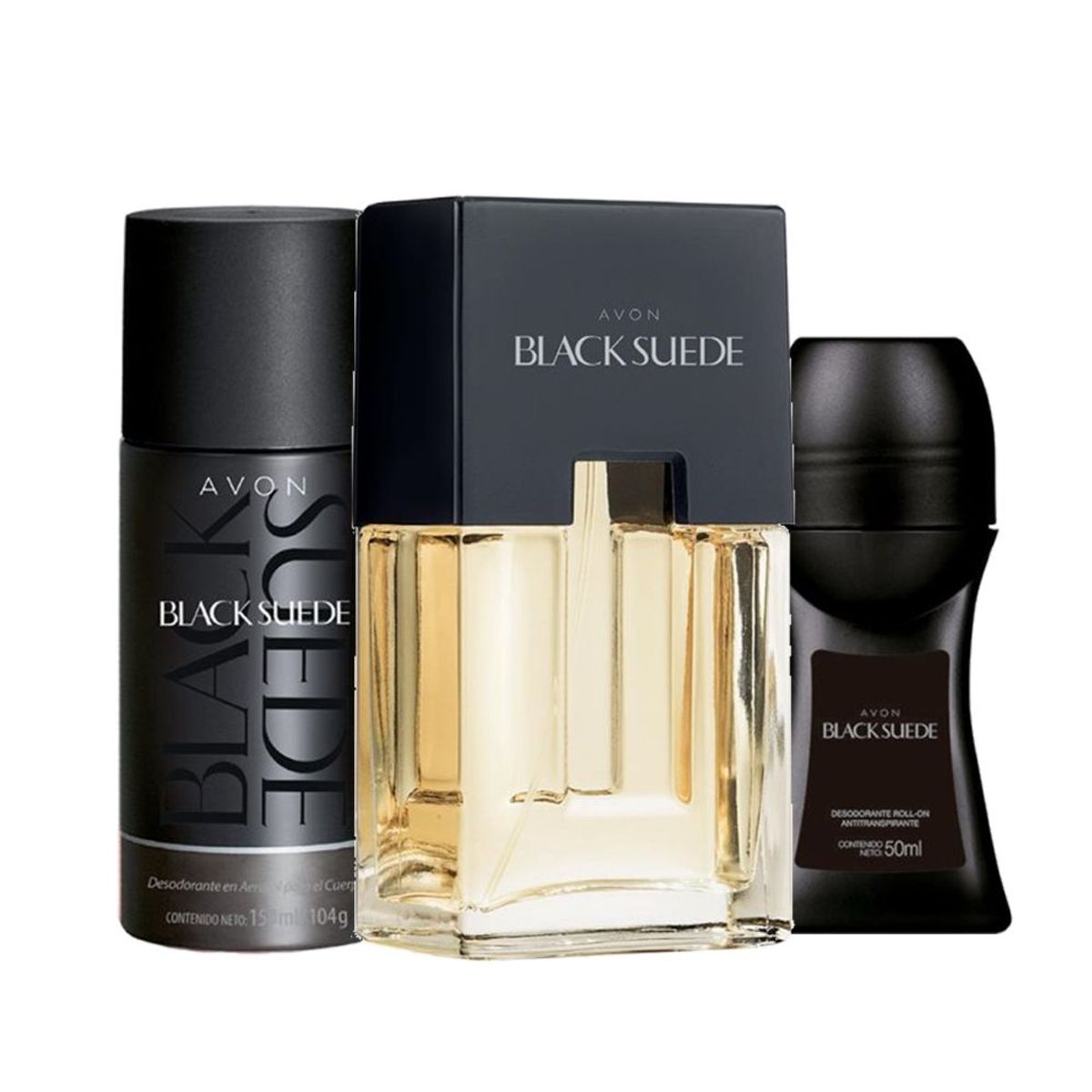 AVON - Black Suede Perfume de Hombre con Deo Spray y Roll On