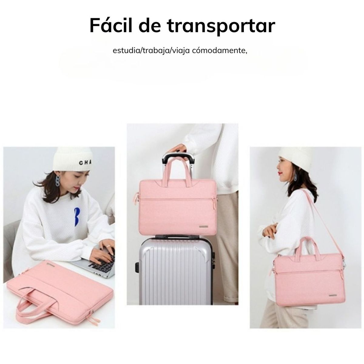 GENERICO - Maletin Funda para laptop CYN 156 ROSADO
