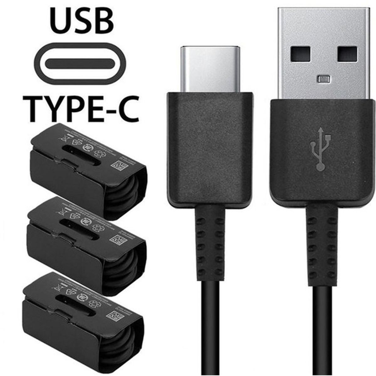 SAMSUNG - Cable Tipo C Samsung Galaxy S10 S10 Plus S10e - negro