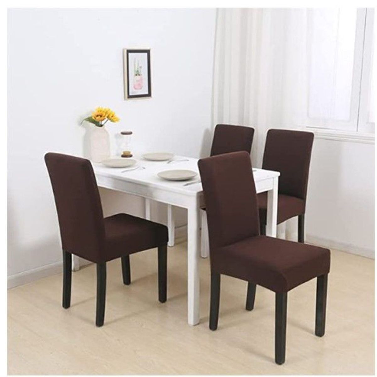 GENERICO - Funda De Silla De ComedorFunda De Silla Ajustable Elástica-6PCS