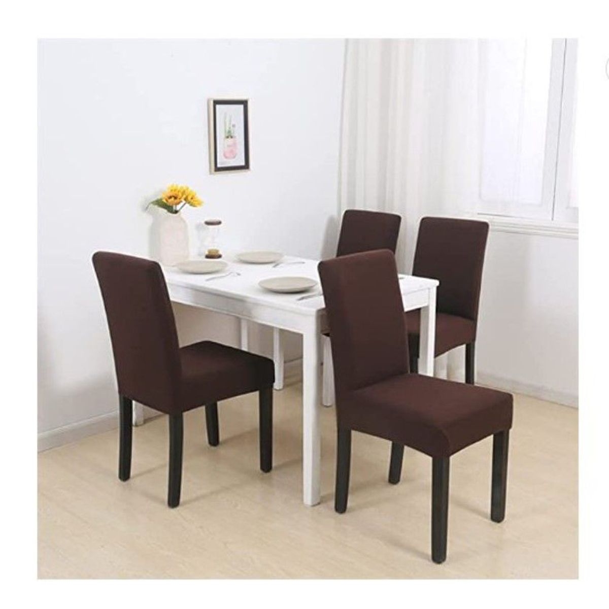 GENERICO - Funda De Silla De ComedorFunda De Silla Ajustable Elástica-6PCS