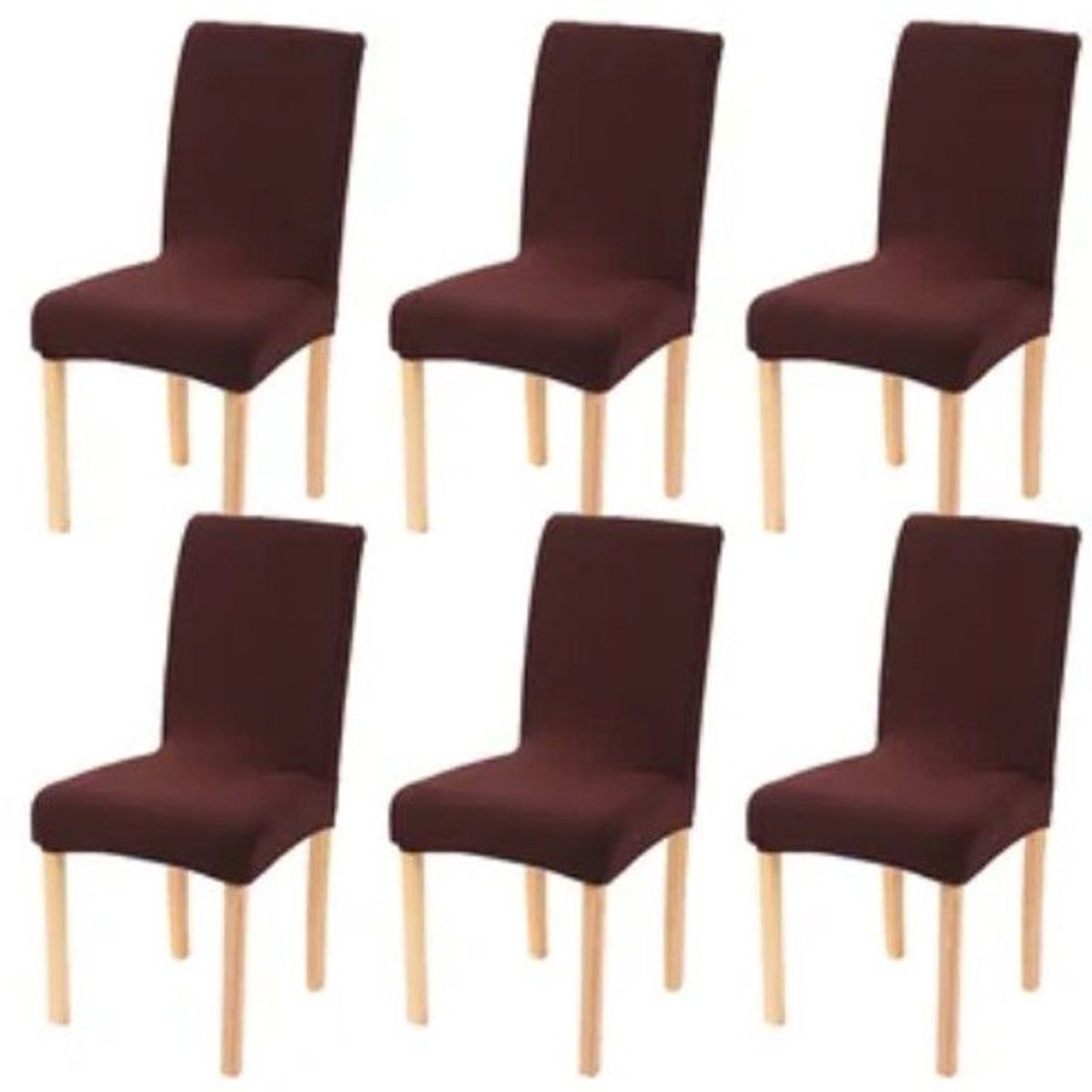 GENERICO - Funda De Silla De ComedorFunda De Silla Ajustable Elástica-6PCS