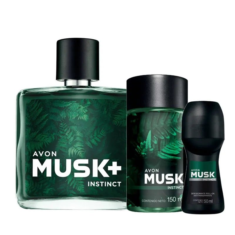 AVON - Musk Instinct Fragancia de Hombre con Deo y Refresh