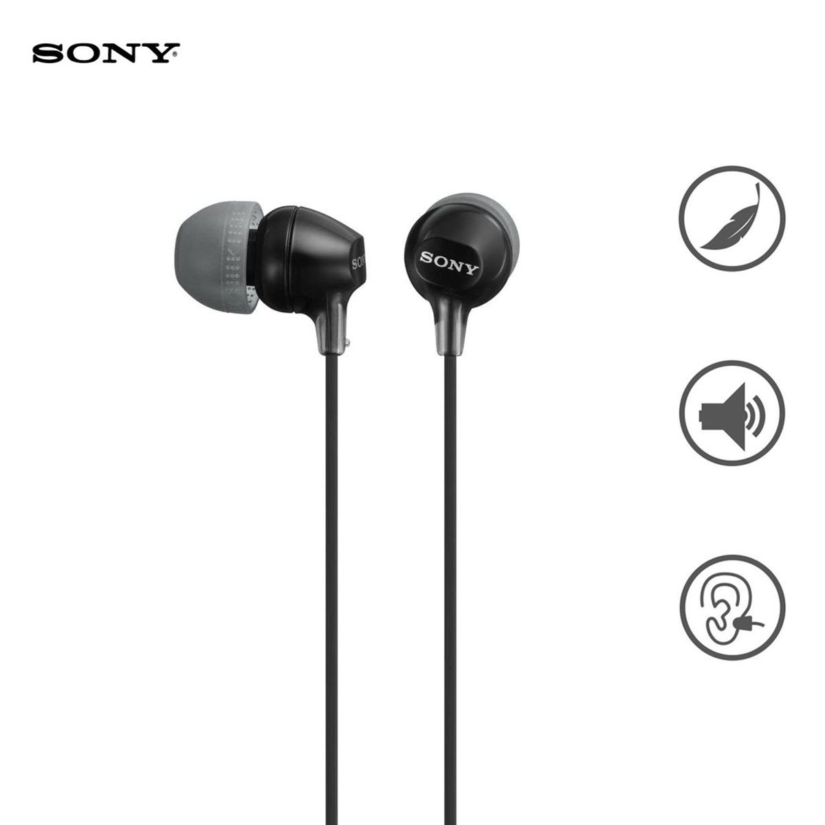 SONY - Audífonos Sony In Ear MDR-EX15LP Extra Bass - Negro