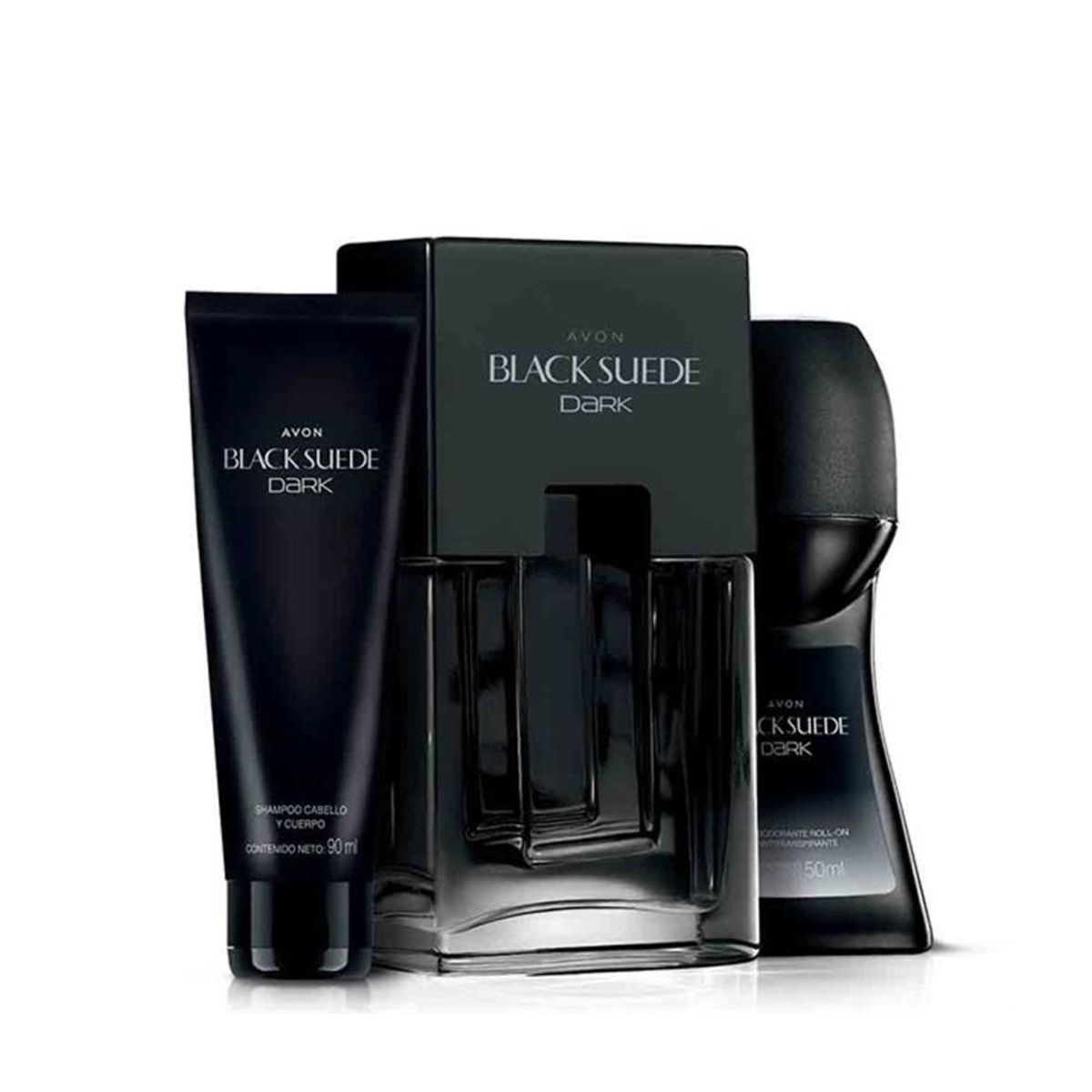AVON - Black Suede Dark Fragancia con Shampoo y Desodorante