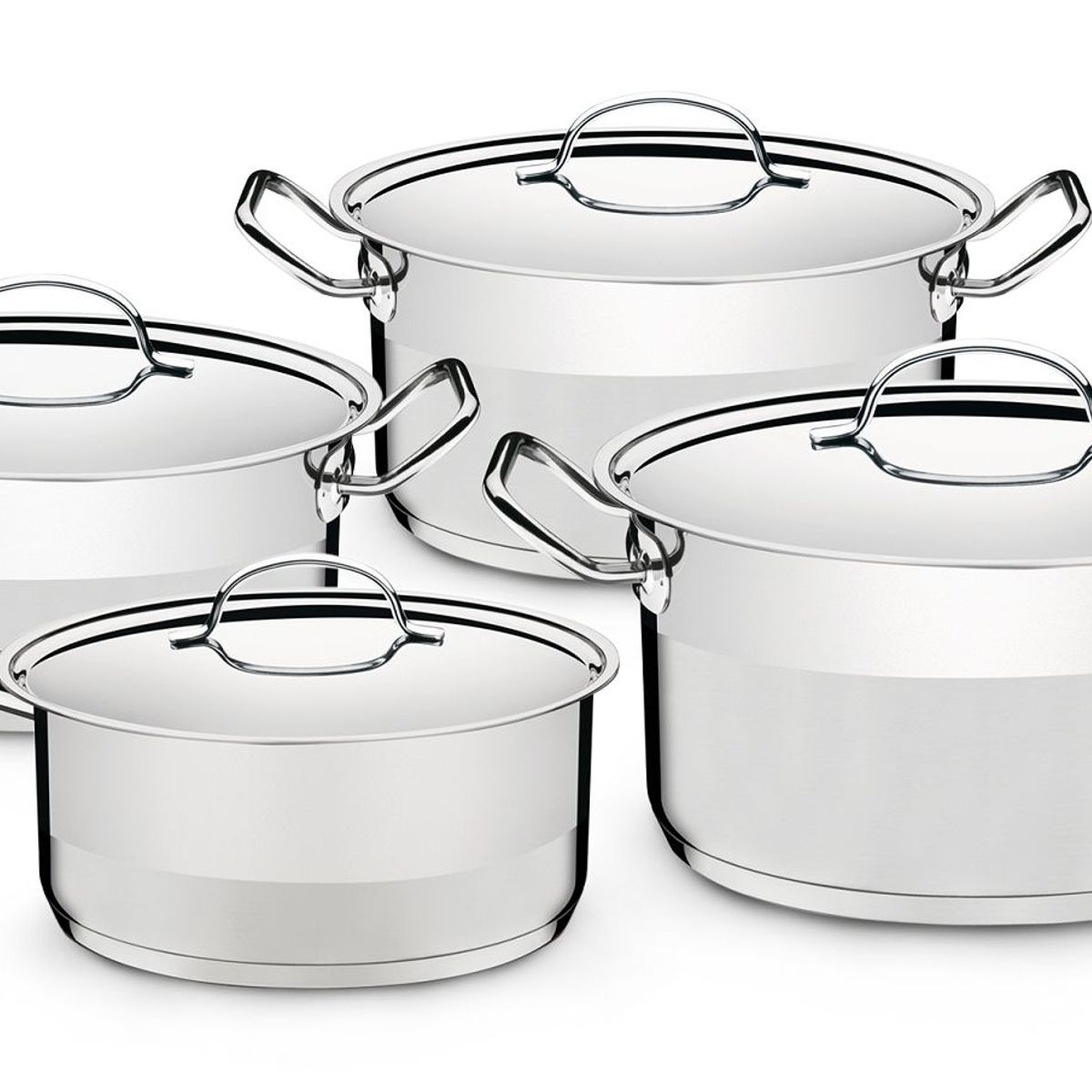 TRAMONTINA - Juego de Ollas Acero Inoxidable Professional de Tramontina 8 piezas