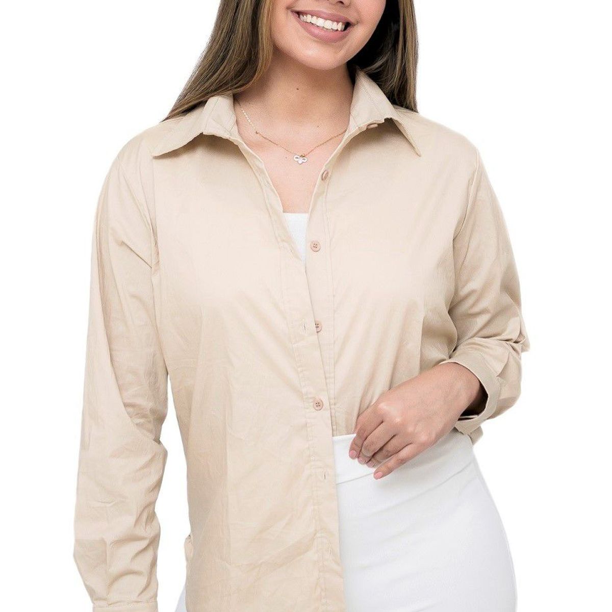 PYT - Camisa Popelina Manga Larga Mujer