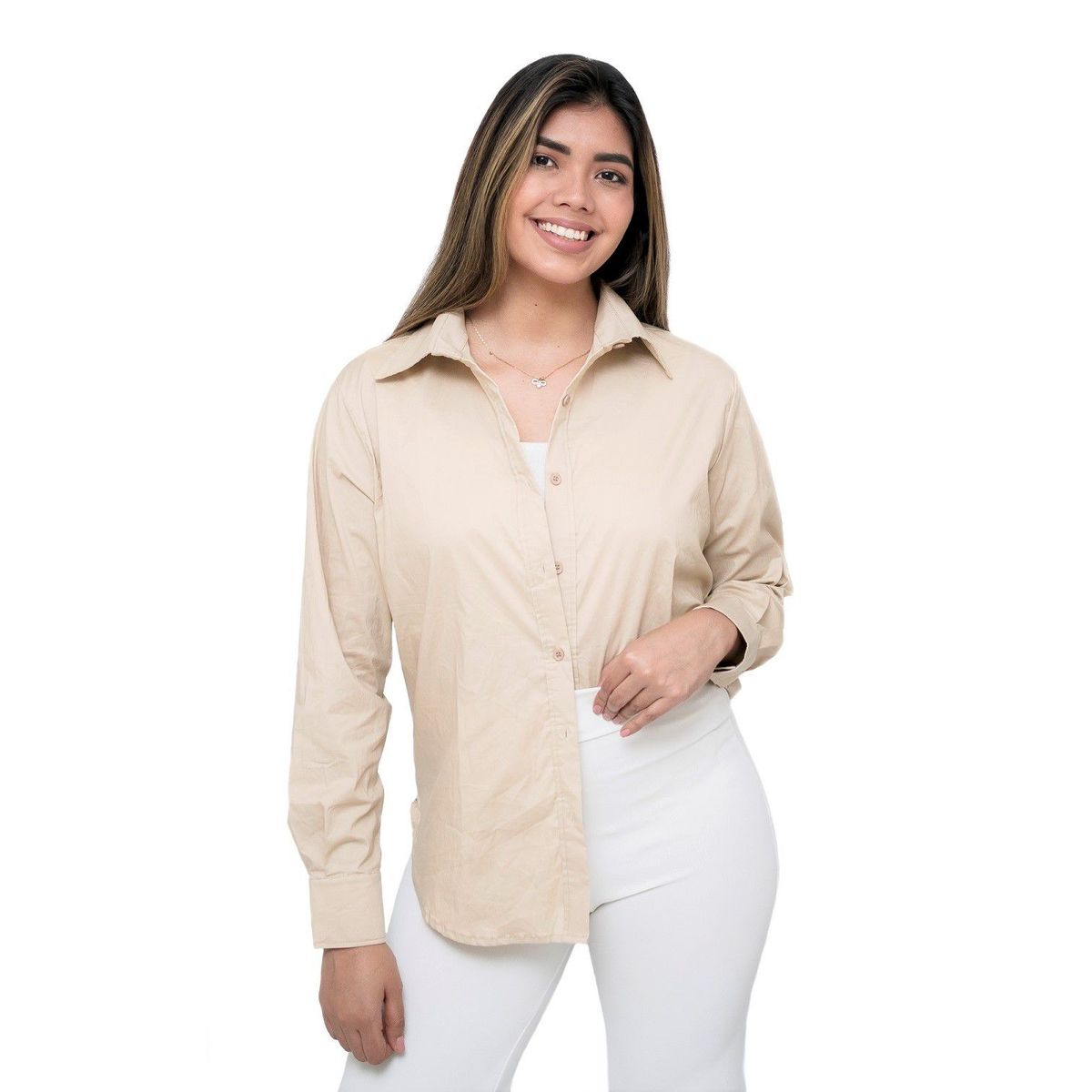 PYT - Camisa Popelina Manga Larga Mujer