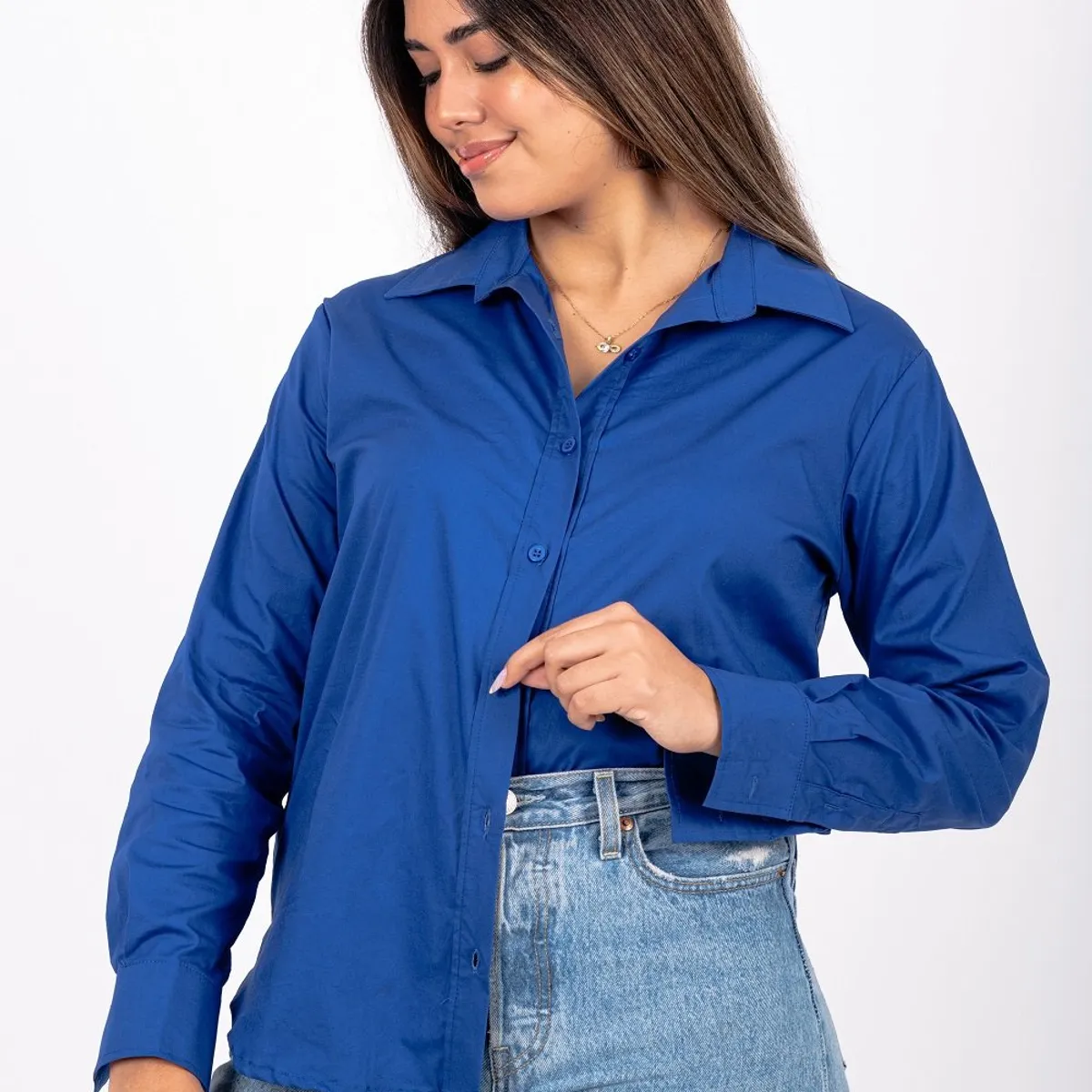 PYT - Camisa Popelina Manga Larga Mujer