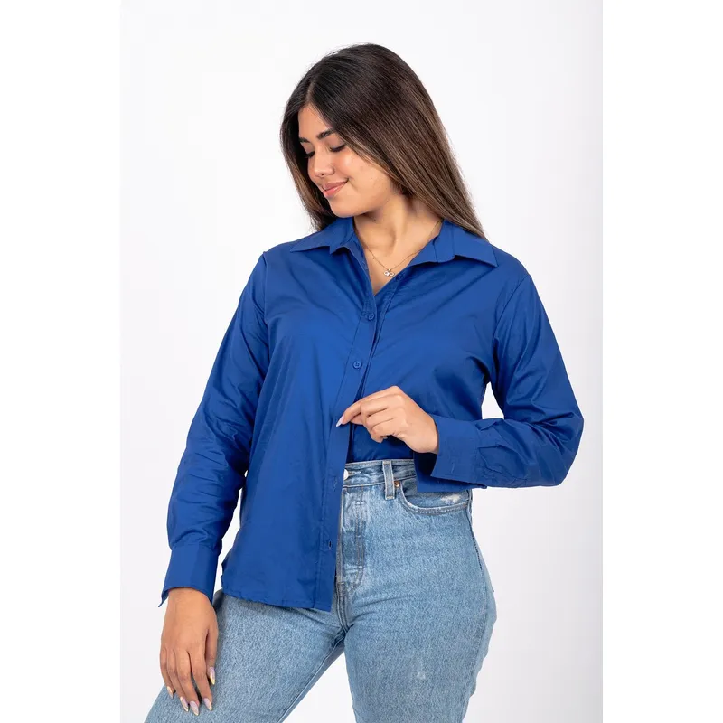 PYT - Camisa Popelina Manga Larga Mujer