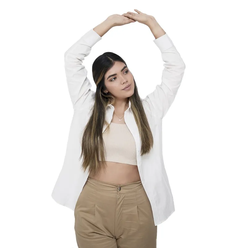 PEYITO - Camisa Popelina Manga Larga Mujer