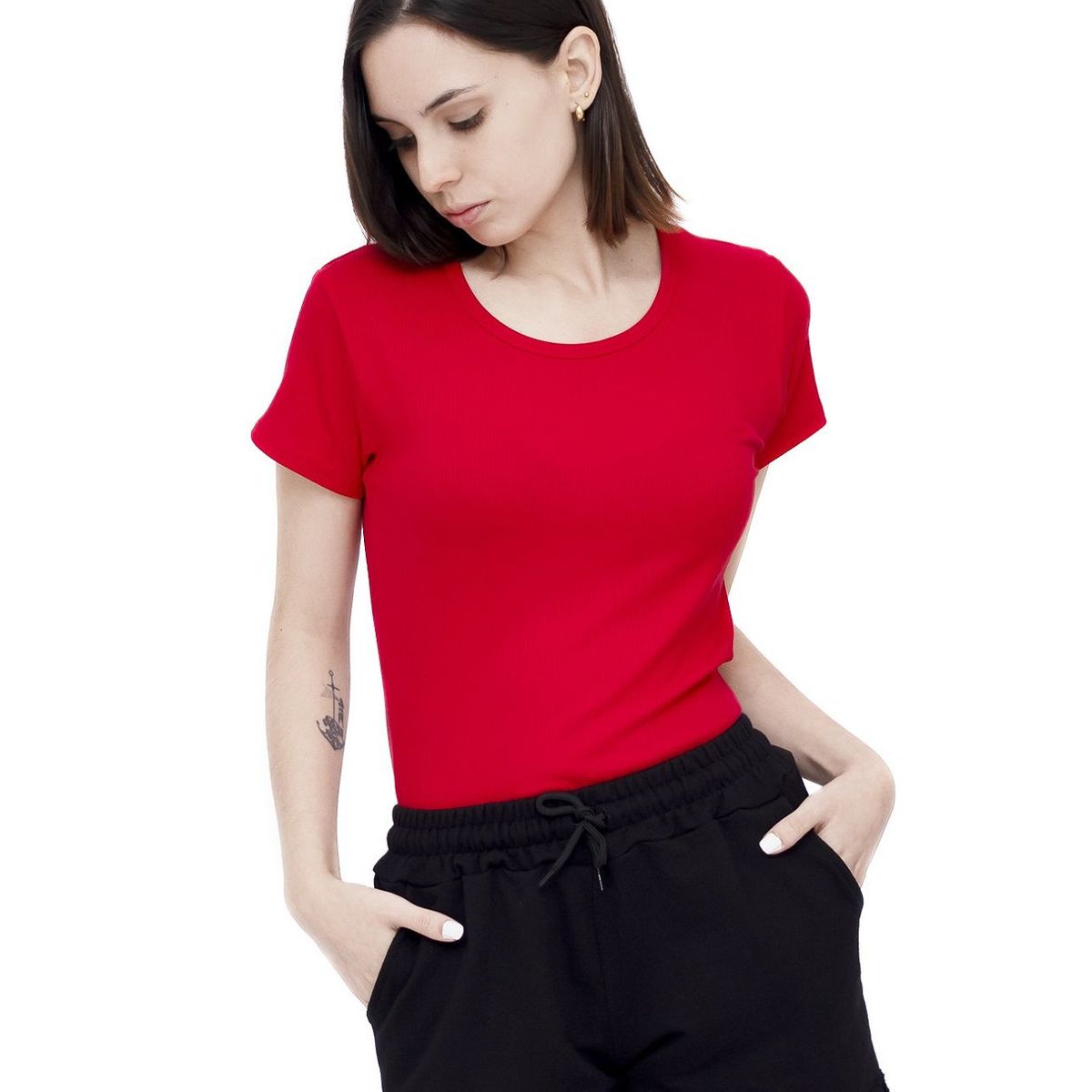 PYT - Polo Algodón Rib Manga Corta Mujer