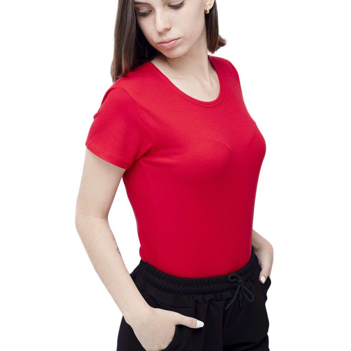 PYT - Polo Algodón Rib Manga Corta Mujer