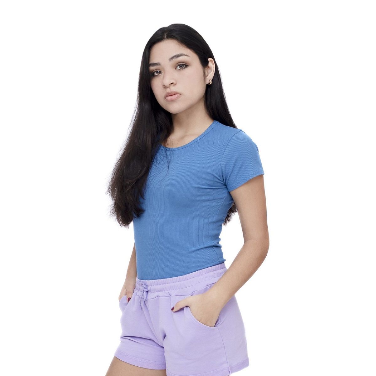 PYT - Polo Algodón Rib Manga Corta Mujer