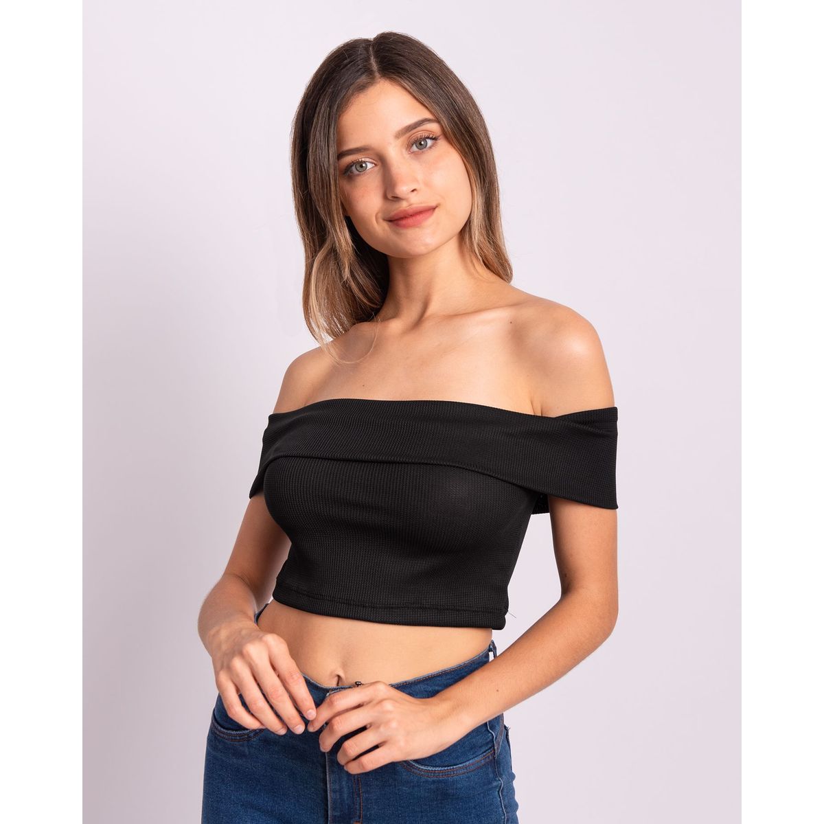 NEBULA - Top NÃ©bula Saory - Negro.