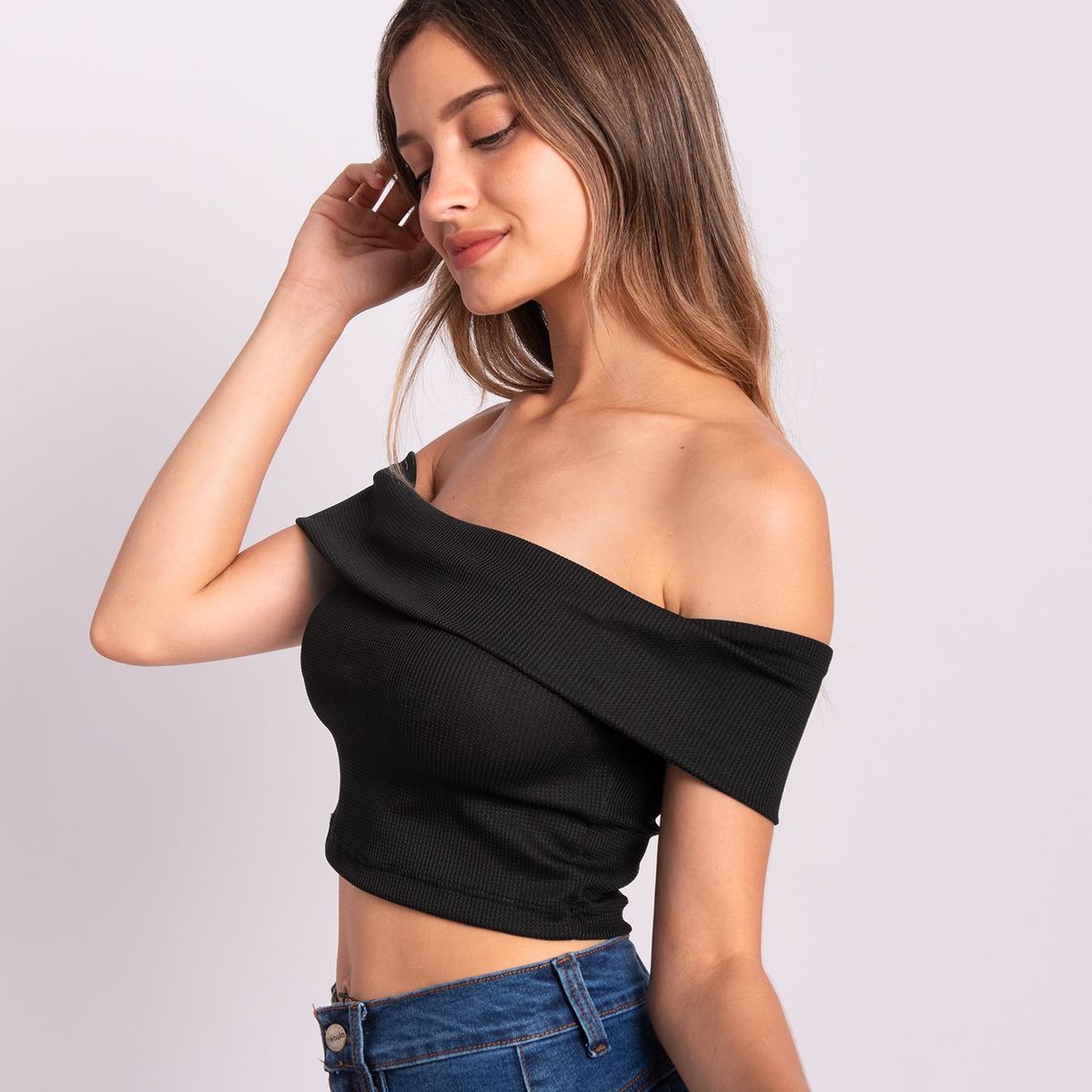 NEBULA - Top NÃ©bula Saory - Negro.