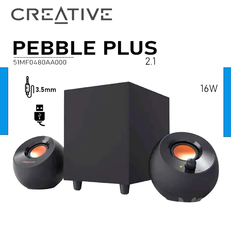 CREATIVE - PARLANTE CREATIVE PEBBLE PLUS 2.1 USB BLACK