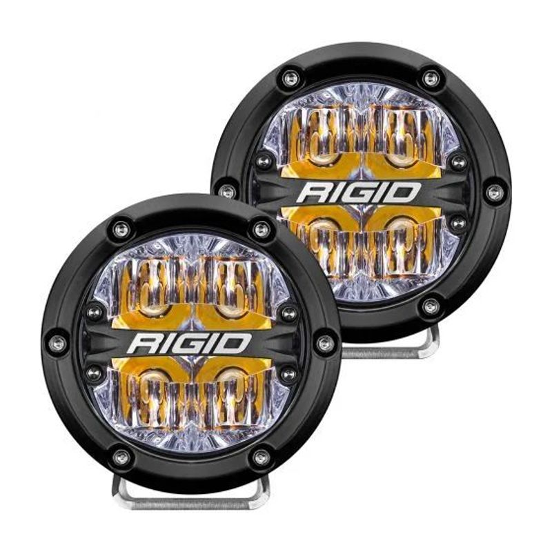 RIGID - FAROS REDONDOS DRIVE BACKLIHGT AMBAR / LUZ BLANCA / 2 LUCES.
