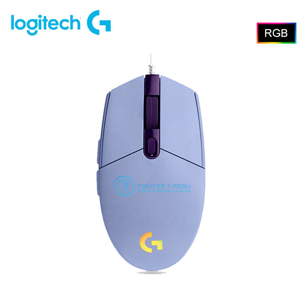LOGITECH - MOUSE LOGITECH G203 LIGHTSYNC OPTICAL 8000 DPI RGB LILA