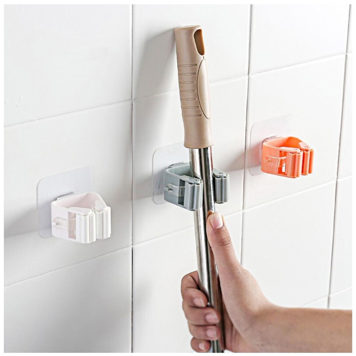 MINARI - Organizador Colgador de Escobas y Trapeadores Soporte X3UND 90C