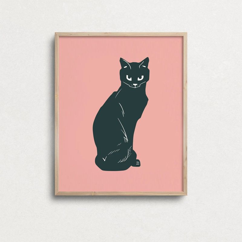 DECO DESIGN - Deco Design Cuadro Gato 30X40Cm