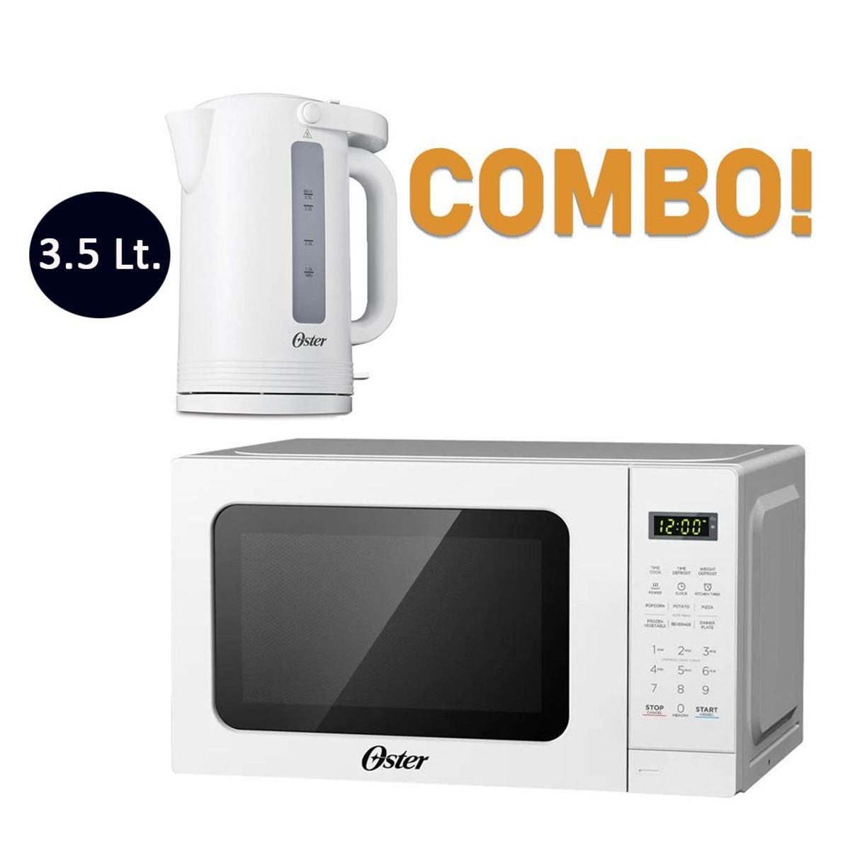 OSTER - Horno Microonda POGME2701 Oster mas Hervidor 3.5 L