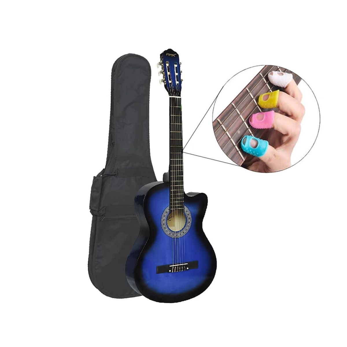 VOZZEX - VOZZEX GUITARRA ACUSTICA NYLON AZUL 
