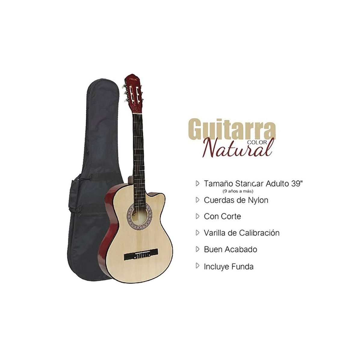 VOZZEX - VOZZEX GUITARRA ACUSTICA NYLON NATURAL