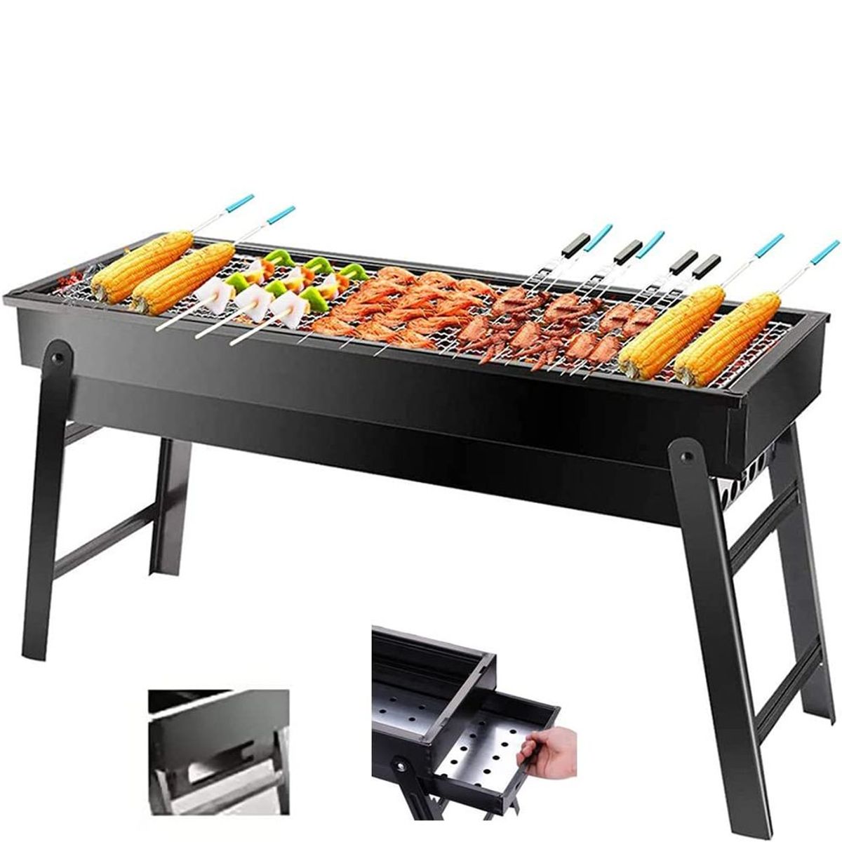 HYGGE - Parrilla a Carbón Plegable Portátil Picnic Jardín Terraza