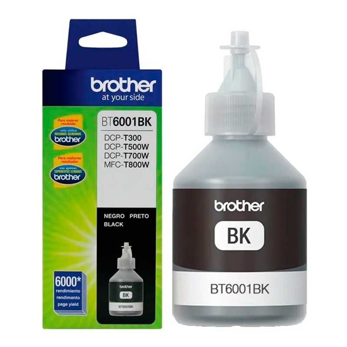 BROTHER - Tinta Brother BT6001BK Negro dcp-t300w 500w 700w