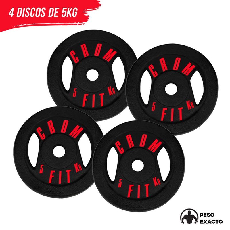 HOLGU - Pesas 4 Discos De 5kg Peso Exacto Importados