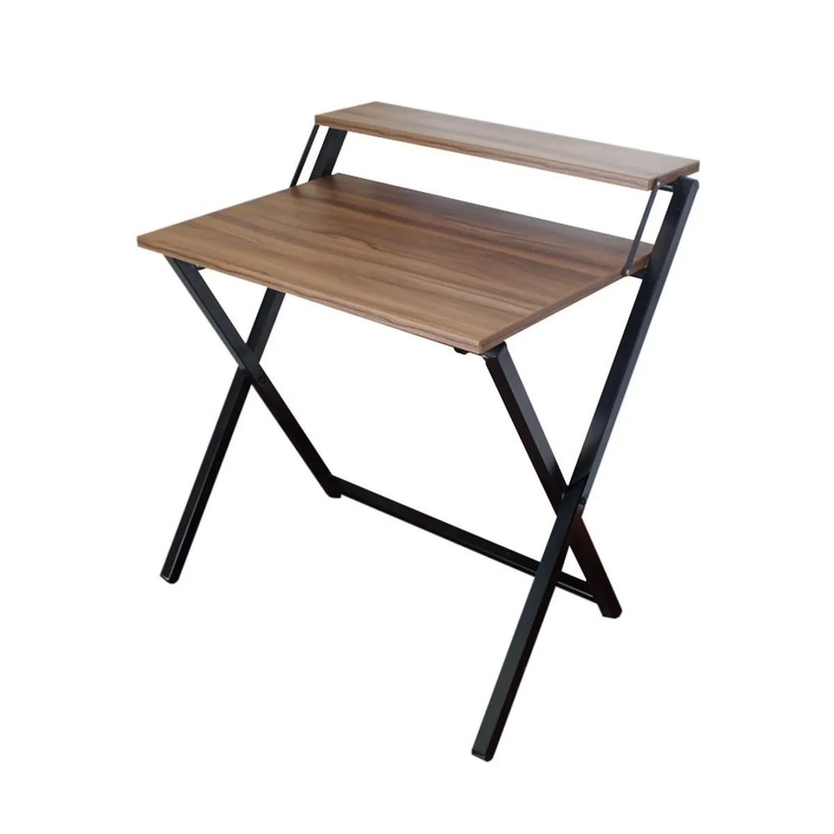 GENERICO - Escritorio plegable para laptops 65cm - color nogal