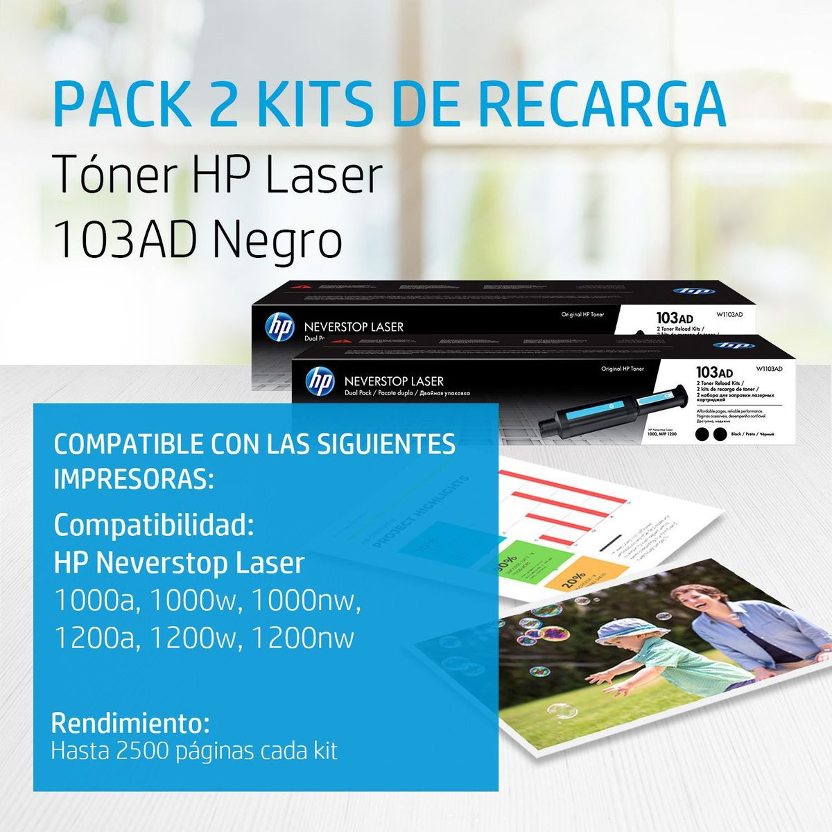 HP - TÓNER HP 103AD NEGRO W1103AD ORIGINAL