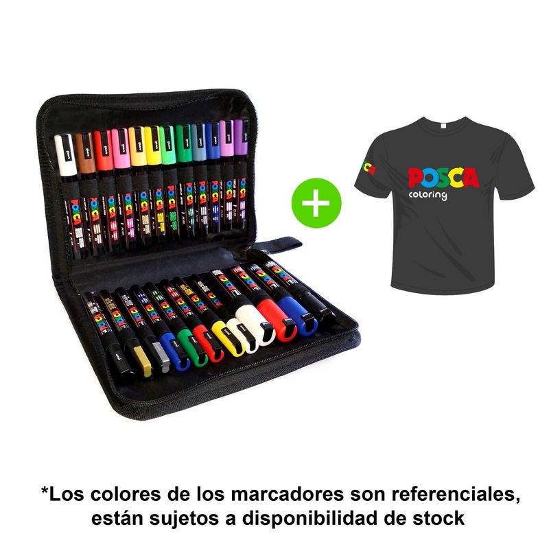 POSCA - POSCA - Marcadores Pack x 24 + Polo de Regalo