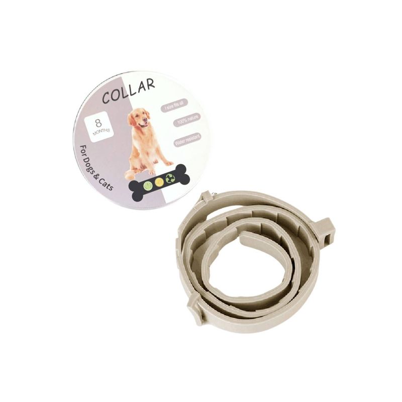UNIVERSAL - Collar Antipulgas Graduable-Perros Protección 8 Meses Blanco