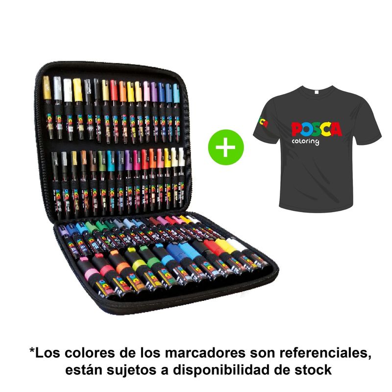 POSCA - POSCA - Marcadores Pack x 60 + Polo de Regalo