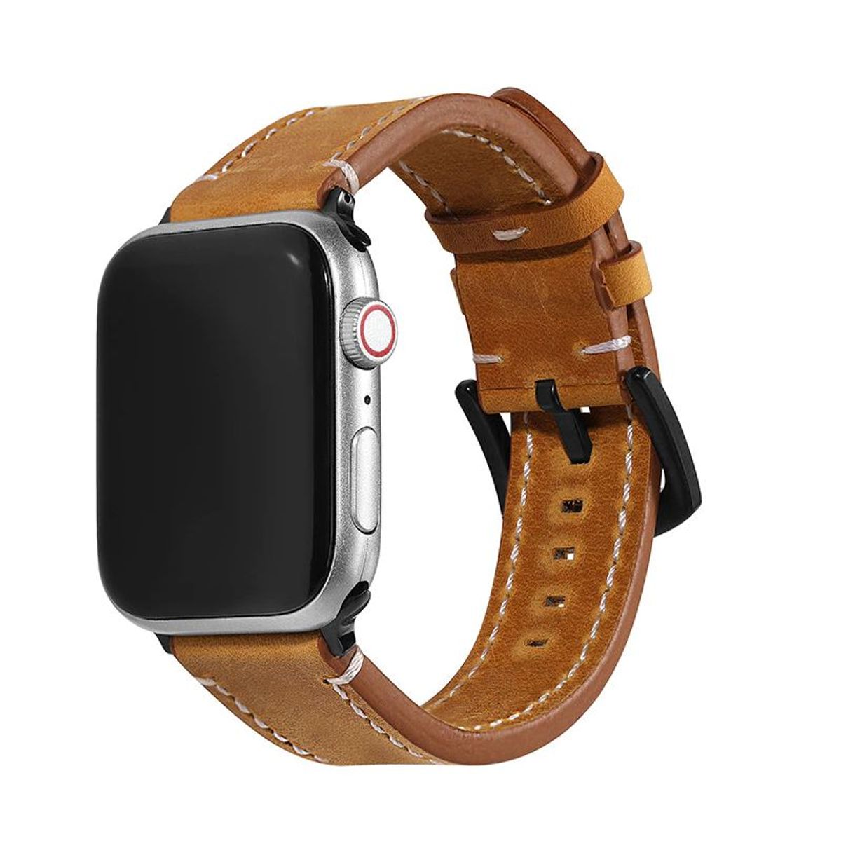 GENERICO - Correa de CUERO para Apple Watch 38mm - 40mm - 41mm - Marron Claro