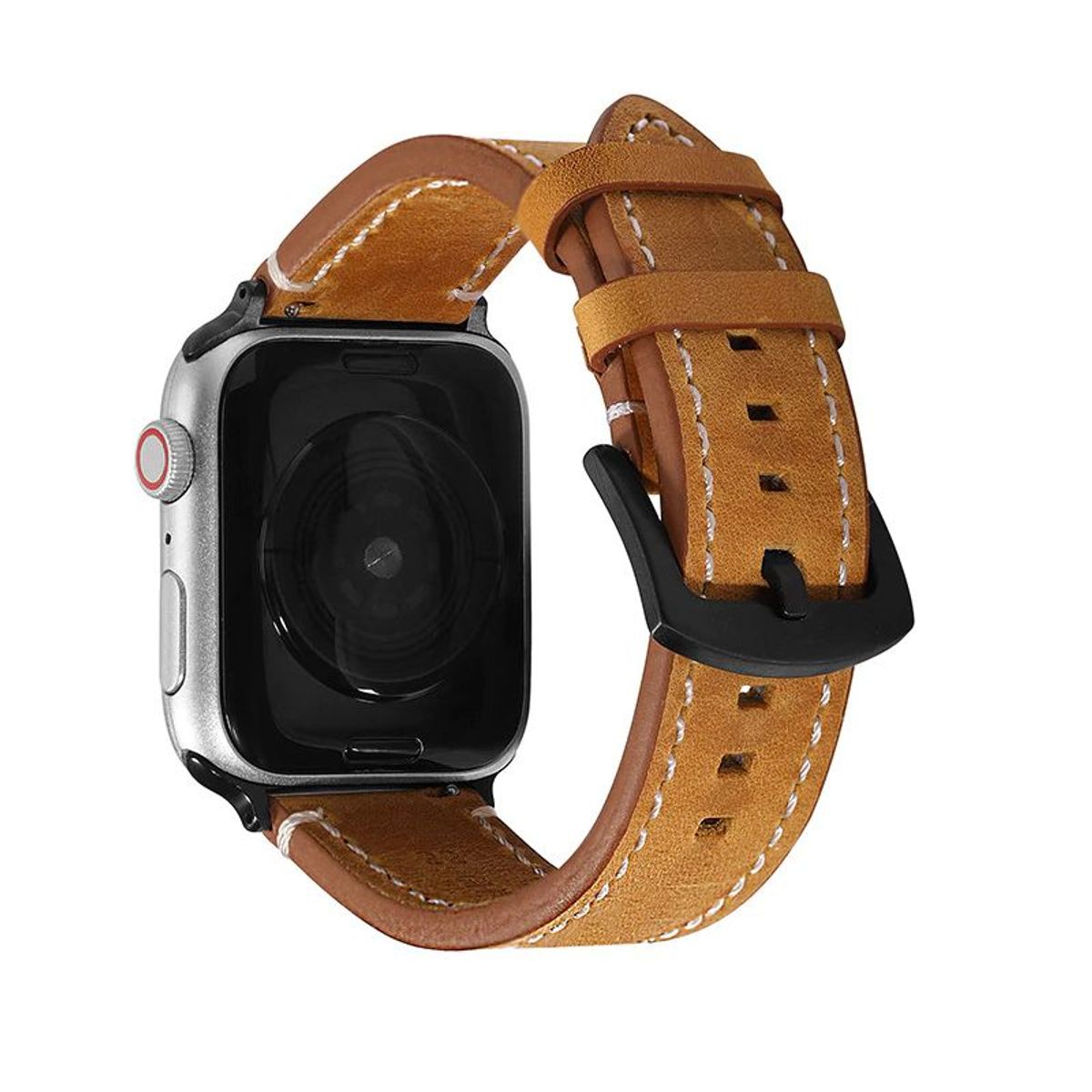 GENERICO - Correa de CUERO para Apple Watch 38mm - 40mm - 41mm - Marron Claro