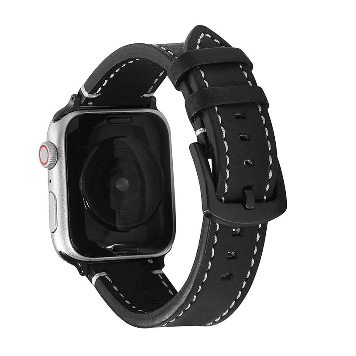 GENERICO - Correa de CUERO para Apple Watch 38mm - 40mm - 41mm - Negro
