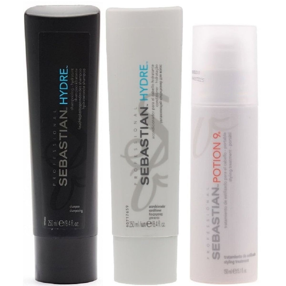SEBASTIAN - Shampoo Hidratante 250ml + Acondicionador + Potion9 Sebastian Hydre