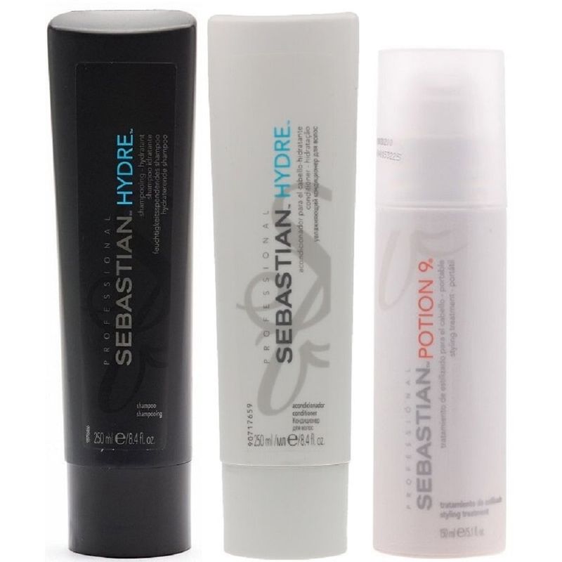 SEBASTIAN - Shampoo Hidratante 250ml + Acondicionador + Potion9 Sebastian Hydre