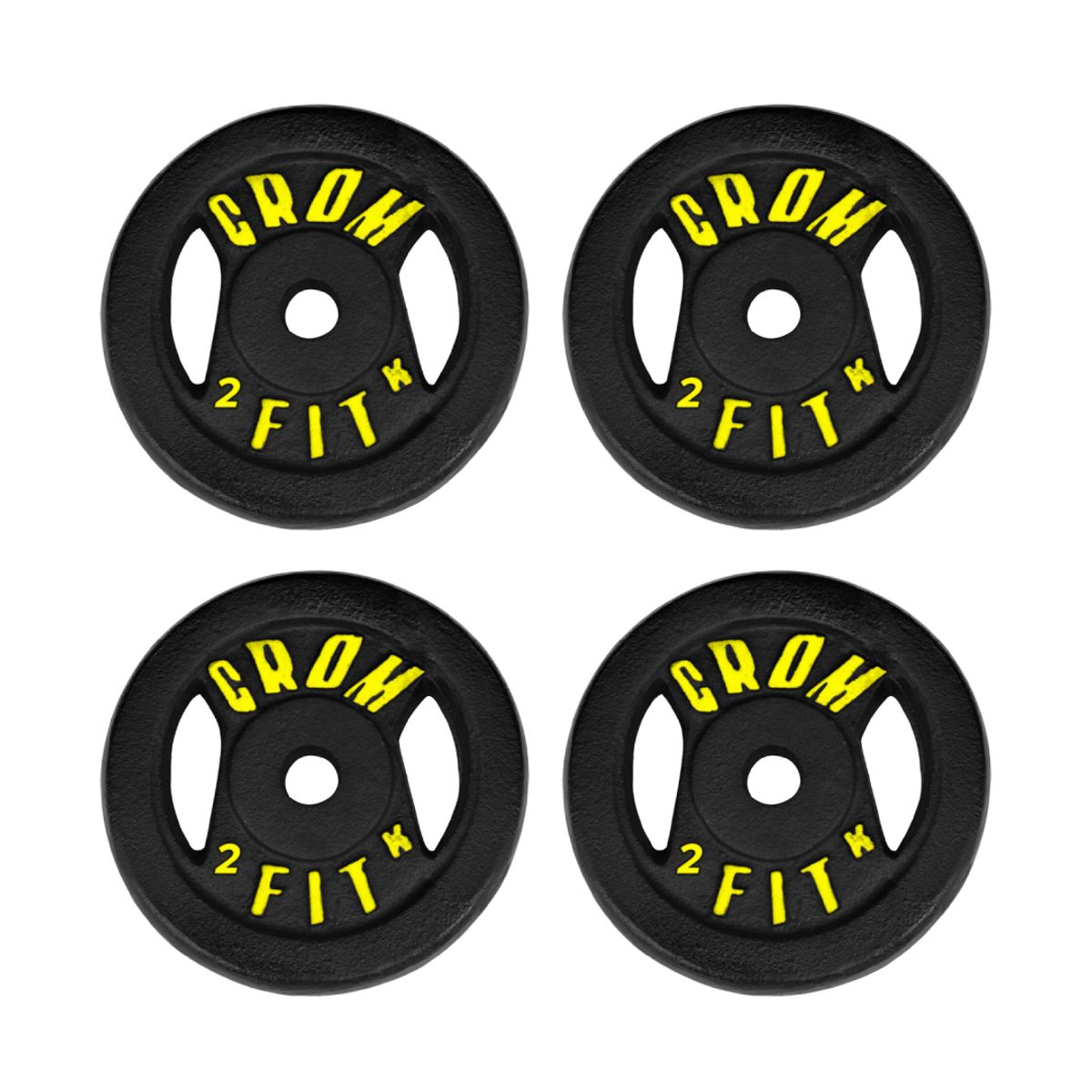 HOLGU - 4 Super Discos de 2kg Gym Fitness - Peso Exacto