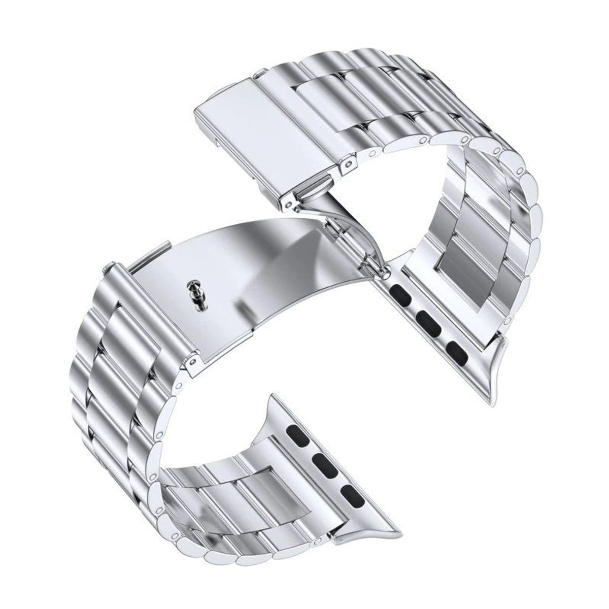 GENERICO - Correa Acero para Apple Watch 42mm - 44mm - 45mm - 49mm - Plata